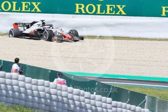 World © Octane Photographic Ltd. Formula 1 – Spanish GP - Practice 2. Haas F1 Team VF-18 – Romain Grosjean. Circuit de Barcelona-Catalunya, Spain. Friday 11th May 2018.