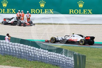 World © Octane Photographic Ltd. Formula 1 – Spanish GP - Practice 2. Haas F1 Team VF-18 – Romain Grosjean and Kevin Magnussen. Circuit de Barcelona-Catalunya, Spain. Friday 11th May 2018.