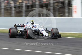 World © Octane Photographic Ltd. Formula 1 – Spanish GP - Practice 2. Williams Martini Racing FW41 – Sergey Sirotkin. Circuit de Barcelona-Catalunya, Spain. Friday 11th May 2018.