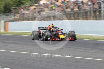 World © Octane Photographic Ltd. Formula 1 – Spanish GP - Practice 2. Aston Martin Red Bull Racing TAG Heuer RB14 – Daniel Ricciardo. Circuit de Barcelona-Catalunya, Spain. Friday 11th May 2018.