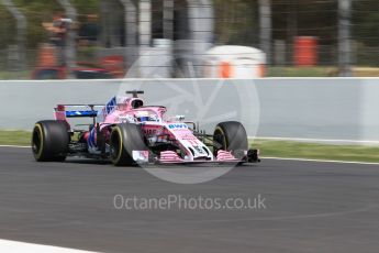 World © Octane Photographic Ltd. Formula 1 – Spanish GP - Practice 2. Sahara Force India VJM11 - Sergio Perez. Circuit de Barcelona-Catalunya, Spain. Friday 11th May 2018.