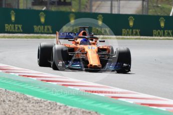 World © Octane Photographic Ltd. Formula 1 – Spanish GP - Friday - Practice 2. McLaren MCL33 – Fernando Alonso. Circuit de Barcelona-Catalunya, Spain. Friday 11th May 2018.