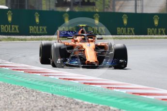 World © Octane Photographic Ltd. Formula 1 – Spanish GP - Friday - Practice 2. McLaren MCL33 – Stoffel Vandoorne. Circuit de Barcelona-Catalunya, Spain. Friday 11th May 2018.