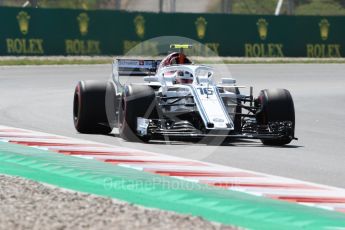 World © Octane Photographic Ltd. Formula 1 – Spanish GP - Friday - Practice 2. Alfa Romeo Sauber F1 Team C37 – Charles Leclerc. Circuit de Barcelona-Catalunya, Spain. Friday 11th May 2018.