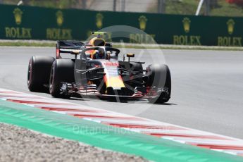 World © Octane Photographic Ltd. Formula 1 – Spanish GP - Friday - Practice 2. Aston Martin Red Bull Racing TAG Heuer RB14 – Max Verstappen. Circuit de Barcelona-Catalunya, Spain. Friday 11th May 2018.