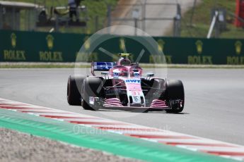 World © Octane Photographic Ltd. Formula 1 – Spanish GP - Friday - Practice 2. Sahara Force India VJM11 - Esteban Ocon. Circuit de Barcelona-Catalunya, Spain. Friday 11th May 2018.