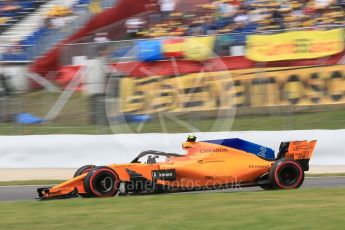 World © Octane Photographic Ltd. Formula 1 – Spanish GP - Saturday Practice 3. McLaren MCL33 – Stoffel Vandoorne. Circuit de Barcelona-Catalunya, Spain. Saturday 12th May 2018.