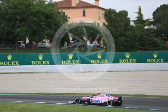 World © Octane Photographic Ltd. Formula 1 – Spanish GP - Saturday Practice 3. Sahara Force India VJM11 - Sergio Perez. Circuit de Barcelona-Catalunya, Spain. Saturday 12th May 2018.