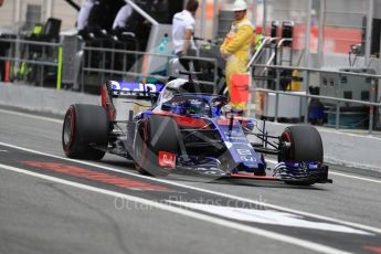 World © Octane Photographic Ltd. Formula 1 – Spanish GP - Saturday - Practice 3. Scuderia Toro Rosso STR13 – Brendon Hartley. Circuit de Barcelona-Catalunya, Spain. Saturday 12th May 2018.