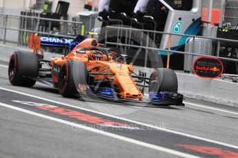 World © Octane Photographic Ltd. Formula 1 – Spanish GP - Saturday - Practice 3. McLaren MCL33 – Stoffel Vandoorne. Circuit de Barcelona-Catalunya, Spain. Saturday 12th May 2018.