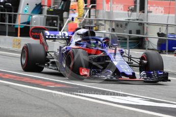 World © Octane Photographic Ltd. Formula 1 – Spanish GP - Saturday - Practice 3. Scuderia Toro Rosso STR13 – Brendon Hartley. Circuit de Barcelona-Catalunya, Spain. Saturday 12th May 2018.