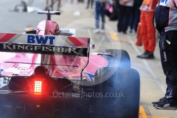 World © Octane Photographic Ltd. Formula 1 – Spanish GP - Saturday - Practice 3. Sahara Force India VJM11 - Sergio Perez. Circuit de Barcelona-Catalunya, Spain. Saturday 12th May 2018.