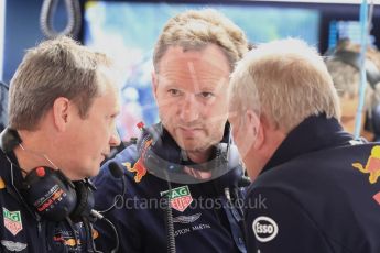 World © Octane Photographic Ltd. Formula 1 - Spanish GP - Saturday Practice 3. Christian Horner - Team Principal of Red Bull Racing. Circuit de Barcelona-Catalunya, Spain. Saturday 12th May 2018.