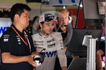 World © Octane Photographic Ltd. Formula 1 – Spanish GP - Saturday Practice 3. Sahara Force India VJM11 - Sergio Perez. Circuit de Barcelona-Catalunya, Spain. Saturday 12th May 2018.