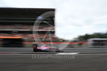 World © Octane Photographic Ltd. Formula 1 – Spanish GP - Saturday - Practice 3. Sahara Force India VJM11 - Esteban Ocon. Circuit de Barcelona-Catalunya, Spain. Saturday 12th May 2018.