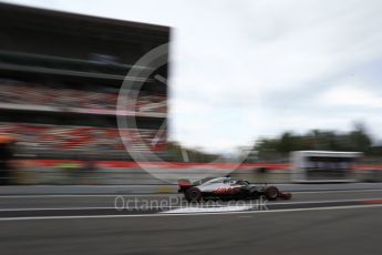 World © Octane Photographic Ltd. Formula 1 – Spanish GP - Saturday - Practice 3. Haas F1 Team VF-18 – Romain Grosjean. Circuit de Barcelona-Catalunya, Spain. Saturday 12th May 2018.