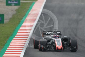 World © Octane Photographic Ltd. Formula 1 – Spanish GP - Saturday Qualifying. Haas F1 Team VF-18 – Romain Grosjean. Circuit de Barcelona-Catalunya, Spain. Saturday 12th May 2018.
