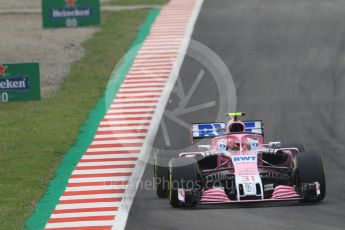 World © Octane Photographic Ltd. Formula 1 – Spanish GP - Saturday Qualifying. Sahara Force India VJM11 - Esteban Ocon. Circuit de Barcelona-Catalunya, Spain. Saturday 12th May 2018.