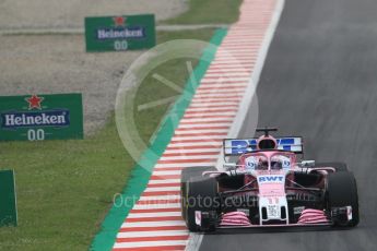 World © Octane Photographic Ltd. Formula 1 – Spanish GP - Saturday Qualifying. Sahara Force India VJM11 - Sergio Perez. Circuit de Barcelona-Catalunya, Spain. Saturday 12th May 2018.
