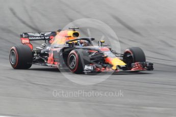 World © Octane Photographic Ltd. Formula 1 – Spanish GP - Saturday Qualifying. Aston Martin Red Bull Racing TAG Heuer RB14 – Daniel Ricciardo. Circuit de Barcelona-Catalunya, Spain. Saturday 12th May 2018.