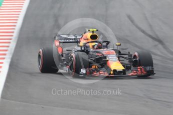 World © Octane Photographic Ltd. Formula 1 – Spanish GP - Saturday Qualifying. Aston Martin Red Bull Racing TAG Heuer RB14 – Max Verstappen. Circuit de Barcelona-Catalunya, Spain. Saturday 12th May 2018.