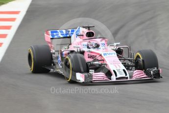 World © Octane Photographic Ltd. Formula 1 – Spanish GP - Saturday Qualifying. Sahara Force India VJM11 - Sergio Perez. Circuit de Barcelona-Catalunya, Spain. Saturday 12th May 2018.