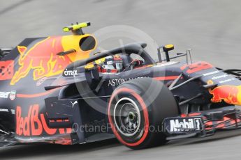 World © Octane Photographic Ltd. Formula 1 – Spanish GP - Saturday Qualifying. Aston Martin Red Bull Racing TAG Heuer RB14 – Max Verstappen. Circuit de Barcelona-Catalunya, Spain. Saturday 12th May 2018.
