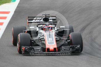 World © Octane Photographic Ltd. Formula 1 – Spanish GP - Saturday Qualifying. Haas F1 Team VF-18 – Romain Grosjean. Circuit de Barcelona-Catalunya, Spain. Saturday 12th May 2018.