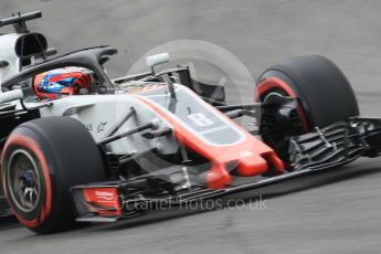 World © Octane Photographic Ltd. Formula 1 – Spanish GP - Saturday Qualifying. Haas F1 Team VF-18 – Romain Grosjean. Circuit de Barcelona-Catalunya, Spain. Saturday 12th May 2018.