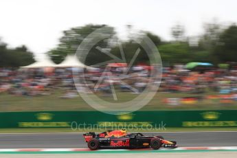 World © Octane Photographic Ltd. Formula 1 – Spanish GP - Saturday Qualifying. Aston Martin Red Bull Racing TAG Heuer RB14 – Max Verstappen. Circuit de Barcelona-Catalunya, Spain. Saturday 12th May 2018.