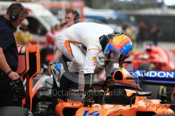 World © Octane Photographic Ltd. Formula 1 – Spanish GP - Saturday Qualifying. McLaren MCL33 – Fernando Alonso. Circuit de Barcelona-Catalunya, Spain. Saturday 12th May 2018.
