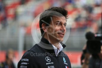 World © Octane Photographic Ltd. Formula 1 - Spanish GP - Qualifying. Toto Wolff - Executive Director & Head of Mercedes-Benz Motorsport. Circuit de Barcelona-Catalunya, Spain. Saturday 12th May 2018.