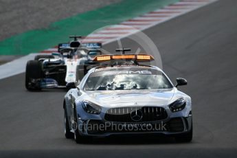 World © Octane Photographic Ltd. Formula 1 – Spanish GP - Race. Mercedes AMG Petronas Motorsport AMG F1 W09 EQ Power+ - Lewis Hamilton leads under safety car. Circuit de Barcelona-Catalunya, Spain. Sunday 13th May 2018.