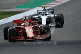 World © Octane Photographic Ltd. Formula 1 – Spanish GP - Race. Scuderia Ferrari SF71-H – Sebastian Vettel. Circuit de Barcelona-Catalunya, Spain. Sunday 13th May 2018.