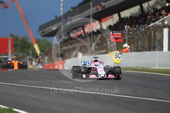 World © Octane Photographic Ltd. Formula 1 – Spanish GP - Race. Sahara Force India VJM11 - Sergio Perez. Circuit de Barcelona-Catalunya, Spain. Sunday 13th May 2018.