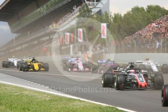 World © Octane Photographic Ltd. Formula 1 – Spanish GP - Race. Haas F1 Team VF-18 – Romain Grosjean. Circuit de Barcelona-Catalunya, Spain. Sunday 13th May 2018.