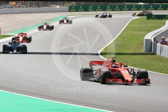 World © Octane Photographic Ltd. Formula 1 – Spanish GP - Race. Scuderia Ferrari SF71-H – Sebastian Vettel. Circuit de Barcelona-Catalunya, Spain. Sunday 13th May 2018.