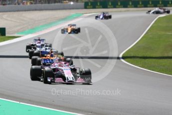 World © Octane Photographic Ltd. Formula 1 – Spanish GP - Race. Sahara Force India VJM11 - Esteban Ocon. Circuit de Barcelona-Catalunya, Spain. Sunday 13th May 2018.