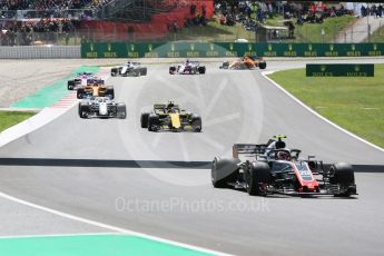 World © Octane Photographic Ltd. Formula 1 – Spanish GP - Race. Haas F1 Team VF-18 – Kevin Magnussen. Circuit de Barcelona-Catalunya, Spain. Sunday 13th May 2018.