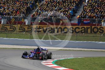 World © Octane Photographic Ltd. Formula 1 – Spanish GP - Race. Scuderia Toro Rosso STR13 – Brendon Hartley. Circuit de Barcelona-Catalunya, Spain. Sunday 13th May 2018.