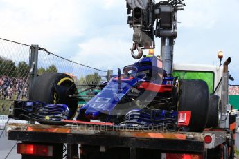 World © Octane Photographic Ltd. Formula 1 – Spanish GP - Race. Scuderia Toro Rosso STR13 – Pierre Gasly. Circuit de Barcelona-Catalunya, Spain. Sunday 13th May 2018.