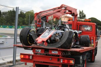 World © Octane Photographic Ltd. Formula 1 – Spanish GP - Race. Haas F1 Team VF-18 – Romain Grosjean. Circuit de Barcelona-Catalunya, Spain. Sunday 13th May 2018.