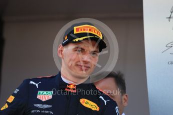 World © Octane Photographic Ltd. Formula 1 – Spanish GP - Sunday Paddock. Aston Martin Red Bull Racing TAG Heuer RB14 – Max Verstappen. Circuit de Barcelona-Catalunya, Spain. Sunday 13th May 2018.