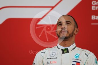 World © Octane Photographic Ltd. Formula 1 – Spanish GP - Sunday Paddock. Mercedes AMG Petronas Motorsport AMG F1 W09 EQ Power+ - Lewis Hamilton. Circuit de Barcelona-Catalunya, Spain. Sunday 13th May 2018.