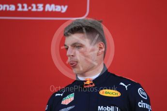 World © Octane Photographic Ltd. Formula 1 – Spanish GP - Sunday Paddock. Aston Martin Red Bull Racing TAG Heuer RB14 – Max Verstappen. Circuit de Barcelona-Catalunya, Spain. Sunday 13th May 2018.