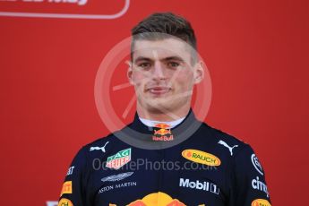 World © Octane Photographic Ltd. Formula 1 – Spanish GP - Sunday Paddock. Aston Martin Red Bull Racing TAG Heuer RB14 – Max Verstappen. Circuit de Barcelona-Catalunya, Spain. Sunday 13th May 2018.