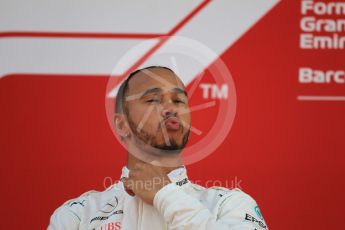 World © Octane Photographic Ltd. Formula 1 – Spanish GP - Sunday Paddock. Mercedes AMG Petronas Motorsport AMG F1 W09 EQ Power+ - Lewis Hamilton. Circuit de Barcelona-Catalunya, Spain. Sunday 13th May 2018.