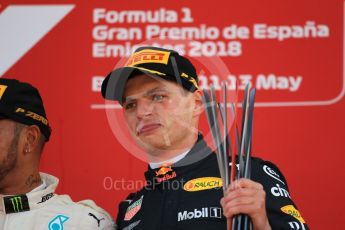 World © Octane Photographic Ltd. Formula 1 – Spanish GP - Sunday Paddock. Aston Martin Red Bull Racing TAG Heuer RB14 – Max Verstappen. Circuit de Barcelona-Catalunya, Spain. Sunday 13th May 2018.