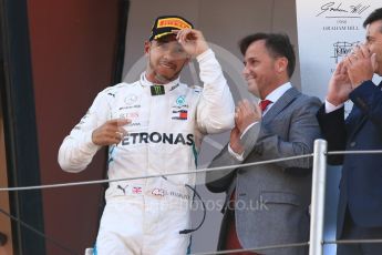 World © Octane Photographic Ltd. Formula 1 – Spanish GP - Sunday Paddock. Mercedes AMG Petronas Motorsport AMG F1 W09 EQ Power+ - Lewis Hamilton. Circuit de Barcelona-Catalunya, Spain. Sunday 13th May 2018.