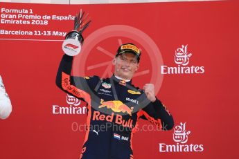 World © Octane Photographic Ltd. Formula 1 – Spanish GP - Sunday Paddock. Aston Martin Red Bull Racing TAG Heuer RB14 – Max Verstappen. Circuit de Barcelona-Catalunya, Spain. Sunday 13th May 2018.